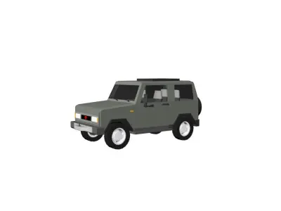 Mini Jeep Low-poly 3D model