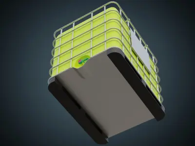 Water Container 1 Basic Low-poly 3D model