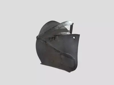 Steel Shoulder Armor Low-poly 3D model