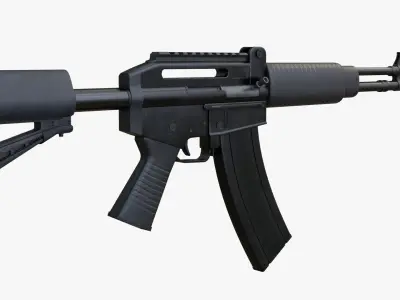 CAR-762 Custom Assault Rifle Low-poly 3D model