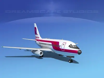 Boeing 737-100 Thai Airways 3D model