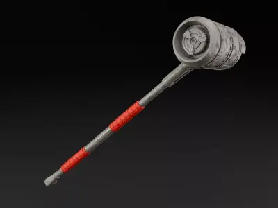 Pulse Hammer  Outer Worlds 2  Life-Size Split Parts FDM Ready 3D print model