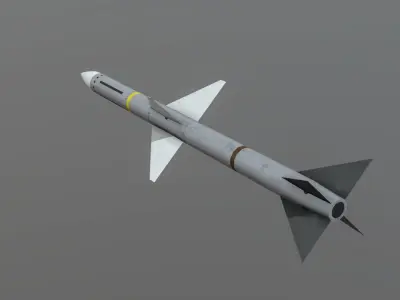 AIM-7M Sparrow Low-poly 3D model