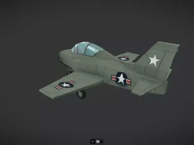 Spacecraft Jet aircraft plane 3dmodel 13 3D model