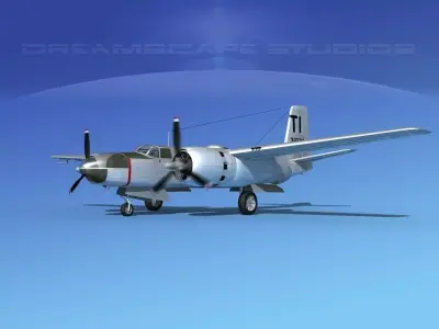 Douglas A-26C Invader V02 USAAF 3D model