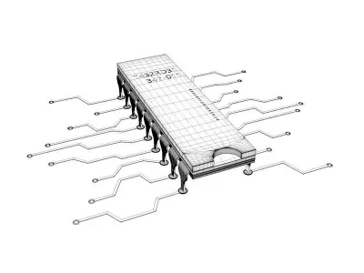 Electronic components 3D model