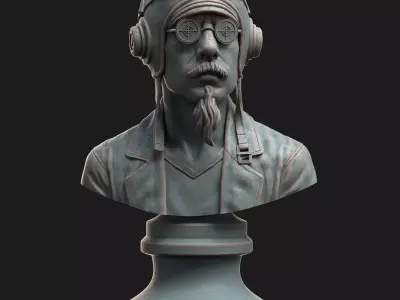 Pilot Bust 3D print model