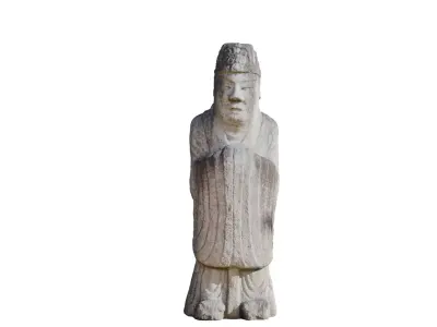 Rolyal Tomb of King Heungduk literator statue 3D model