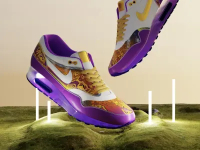 Nike Air 1 sneaker Barbicore Free 3D model