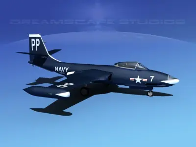 McDonnell F2H2 Banshee V02 3D model