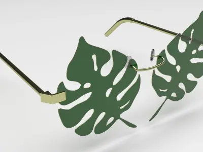 Aloha Leaf Sunglasses 3D model