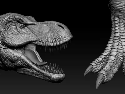 T-Rex 3D model t - rex dinosaur Low-poly 3D model