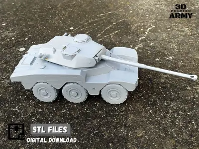 French tank Panhard ERC-90 Sagaie or Lynx  - STL files  3D print model
