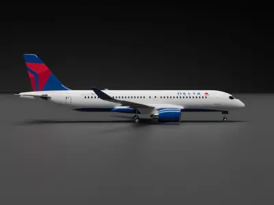 Airbus A220-300 Delta Livery 3D model
