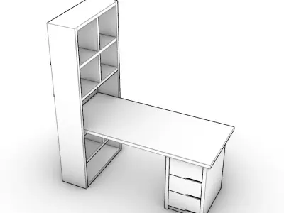 Regular Desk Free 3D model
