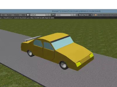 low poly sport car Free low-poly 3D model