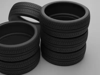 Car tire 3D model 3D model