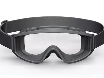 Military Tactical Glasses - Low Poly and High Poly 3D model