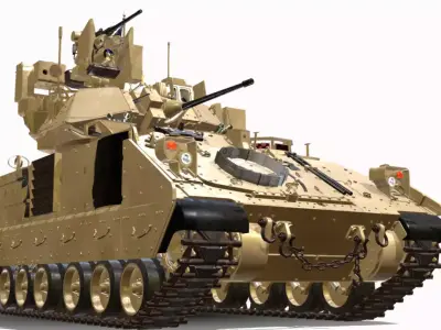 BRADLEY M3A3 XM153 CROWS Low-poly 3D model