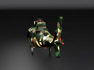 Agusta-hirundo-a109 Low-poly 3D model