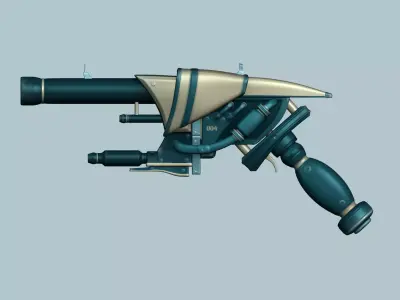 Sci-Fi Gun - Futuristic Weapon - Cartoon Low-poly 3D model