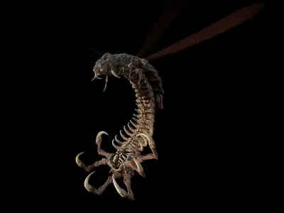 Flying Bug 7 Low-poly 3D model