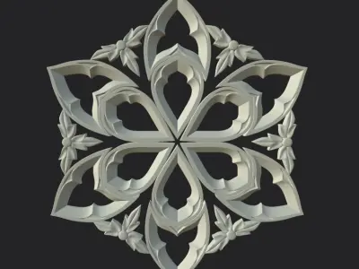 Gothic ornaments 46 Low-poly 3D model