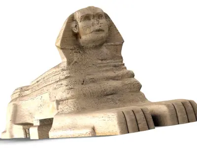 Sphinx from tomb of person 3D model