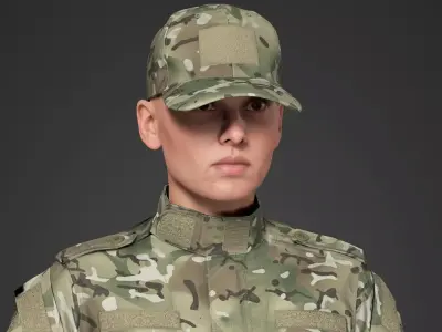 Tactical Cap UE5 and MetaHuman Ready 5 Colors and 4 LODs Low-poly 3D model