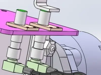 The rotary clamping mechanism 3D model