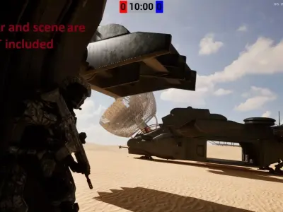 Rapid Insertion Transport VTOL Game Ready Vehicle 3D Model Low-poly 3D model