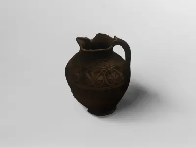 Ancient Greek Ornamental Pitcher 3D model