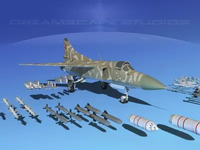 Mig-23 Fighter Romania 3D model