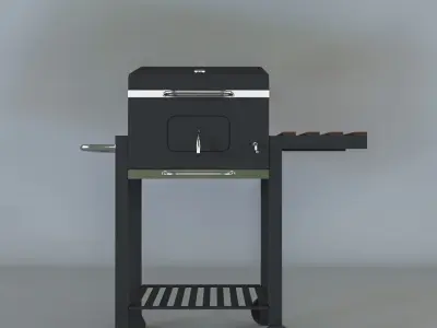 Barbecue bbq grill Low-poly 3D model