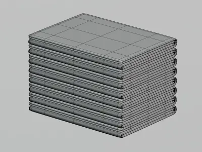 Folded New Cloth Low-poly 3D model