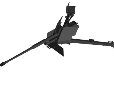 PaK 43 anti-tank gun 3D model