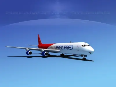 Douglas DC-8-63F Cargo First 3D model