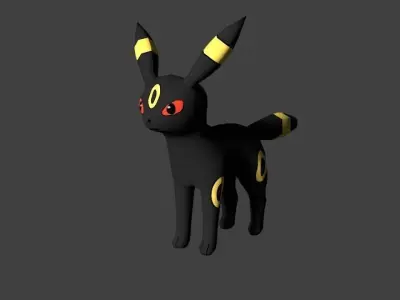 Umbreon Pokemon Model Free low-poly 3D model