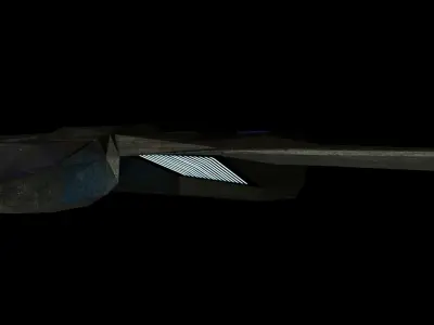 Low poly scifi super sonic spacecraft Low-poly 3D model