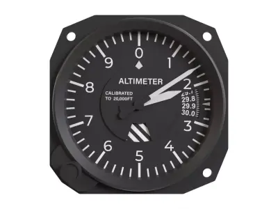 Aircraft Altimeter 3D model