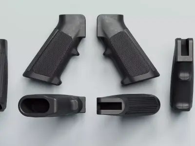 A2 Pistol Grip - Replica Low-poly 3D model