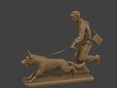 Czechoslovak communist Police K9 003 3D print model