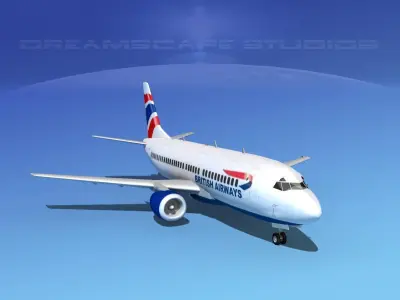 Boeing 737-300 British Airways 3D model