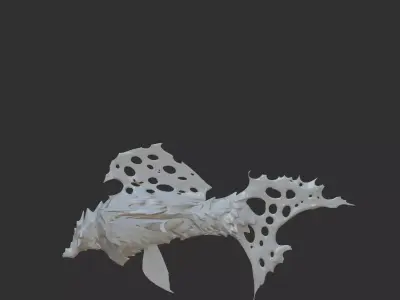 This is a strange fish Free low-poly 3D model