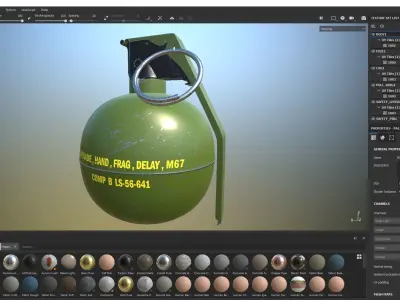 Hand Granade Free 3D model