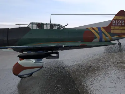 Aichi D3A1 Val 3D model