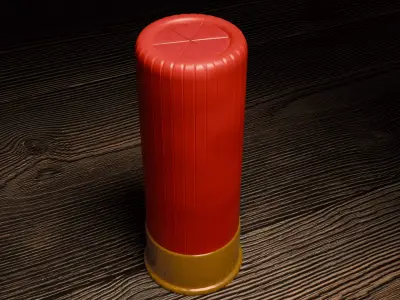 Red Shotgun Shell 3D model