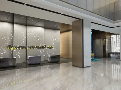 The Hotel Lobby 3 3D model