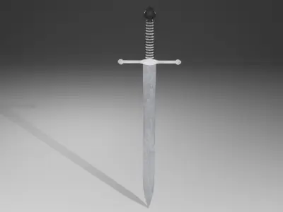 Medieval sword 3D model 14