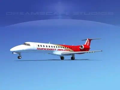 Embraer ERJ-145 SunCoast Airines 3D model